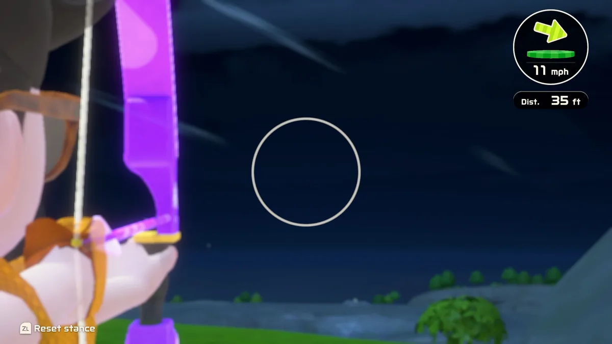 Nintendo Switch Sports Resort Archery Mountains A aiming reticle lineup