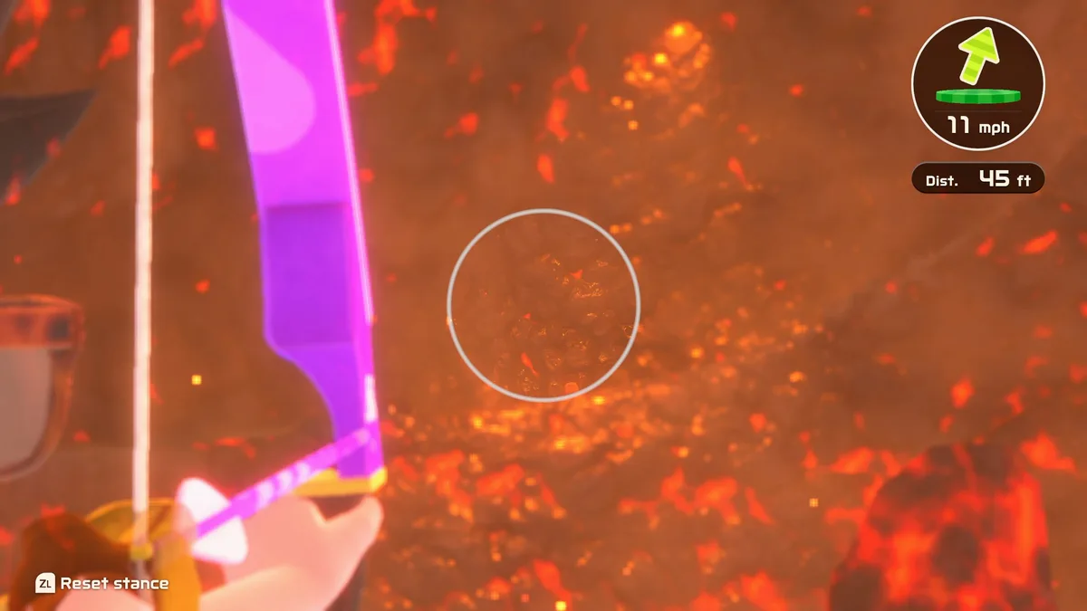 Nintendo Switch Sports Resort Archery Mountains C aiming reticle lineup