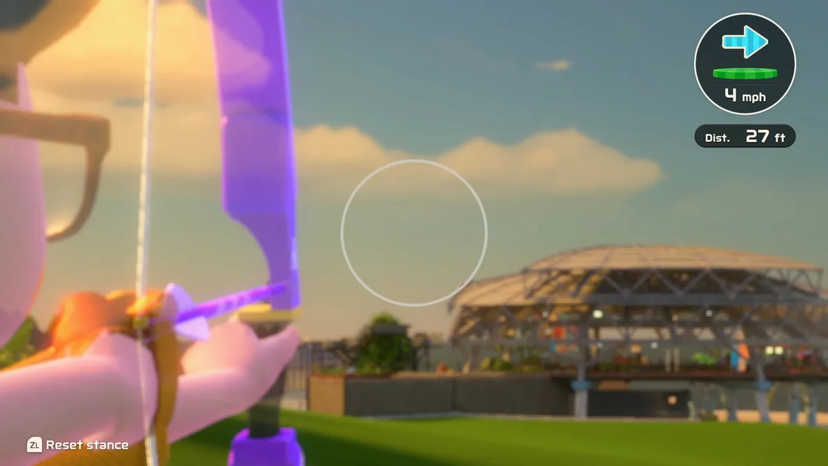 Nintendo Switch Sports Resort Archery Plains A aiming reticle lineup