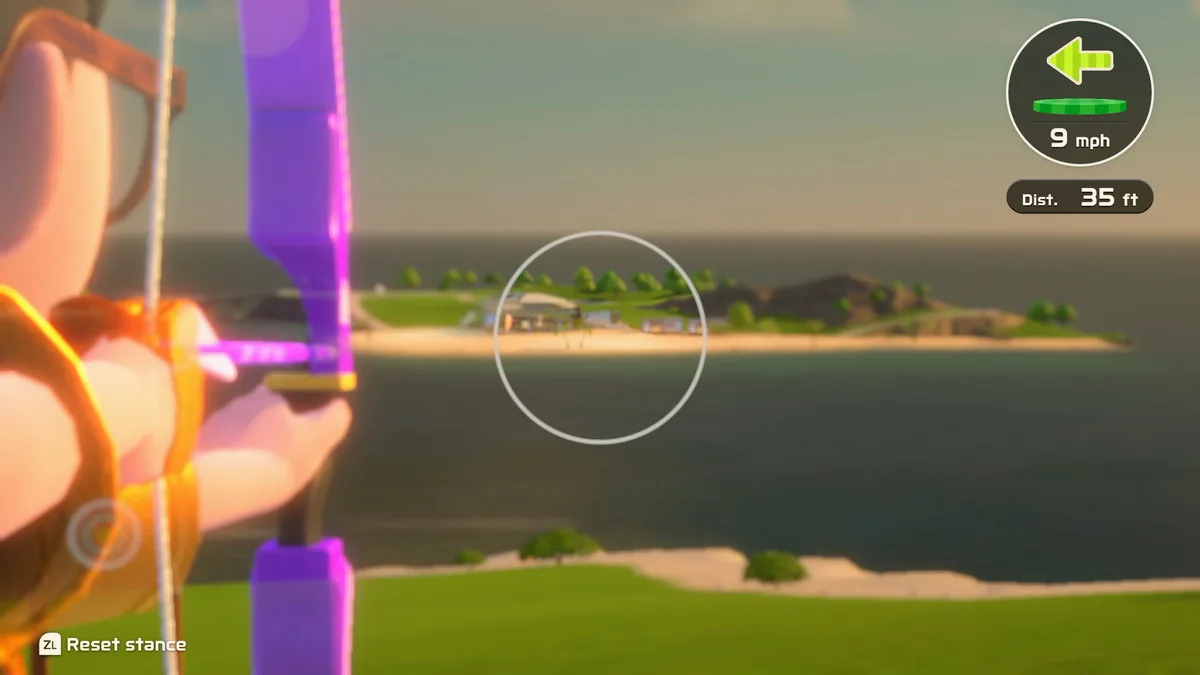 Nintendo Switch Sports Resort Archery Plains C aiming reticle lineup