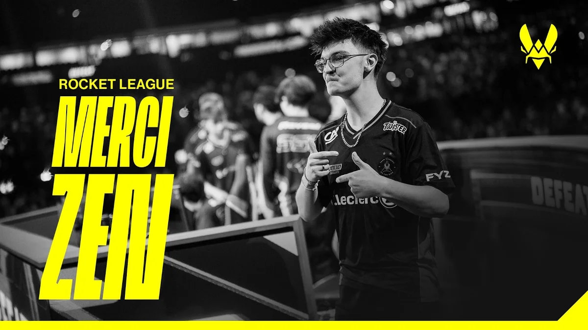 Alexis zen Bernier representing Team Vitality on the RLCS stage
