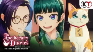 Jinshi, Maomao, and Maomao the Cat in The Apothecary Diaries: The False Imperial Brother