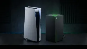 PlayStation 5 and Xbox Series X consoles side by side