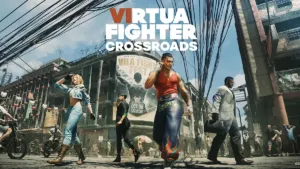 Official key art for Virtua Fighter Crossroads by SEGA and Ryu Ga Gotoku Studio set in Vilasapara