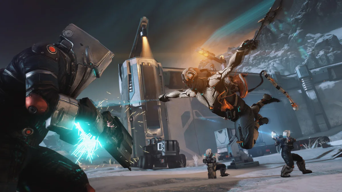 Warframe cooperative sci-fi action running smoothly on Nintendo Switch 2
