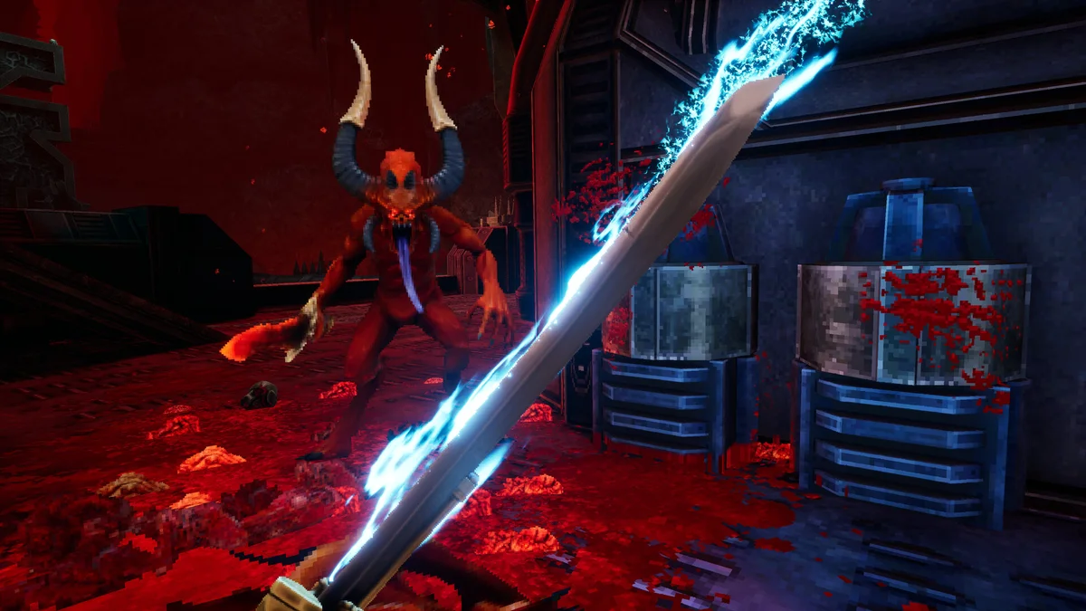 Fighting Chaos daemons across branching arenas in Warhammer 40,000: Boltgun 2