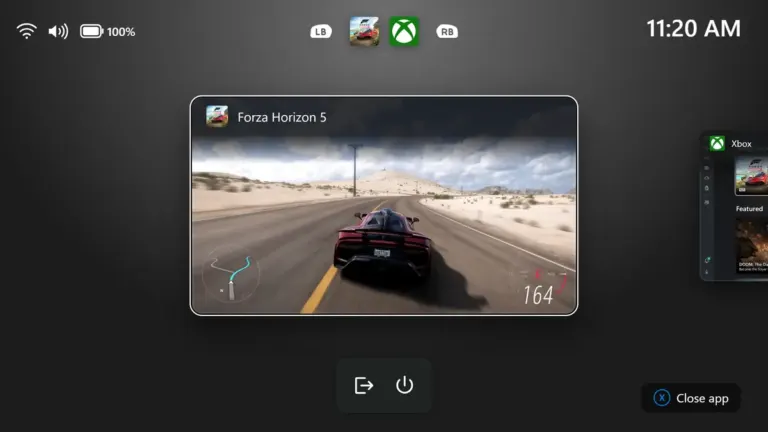 Windows 11 Xbox mode Gaming Task View navigation bar