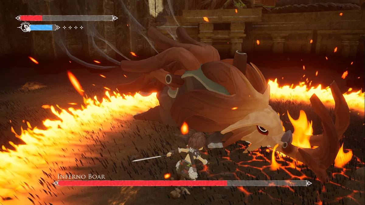 Gameplay screenshot of Winds of Viridia showing exploration across the wild valley on Nintendo Switch 2 and Steam