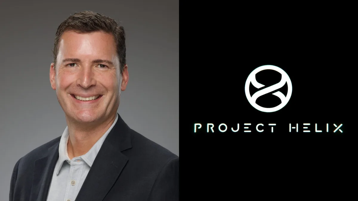 Former Xbox executive Mike Ybarra and official Xbox Project Helix next-gen console logo