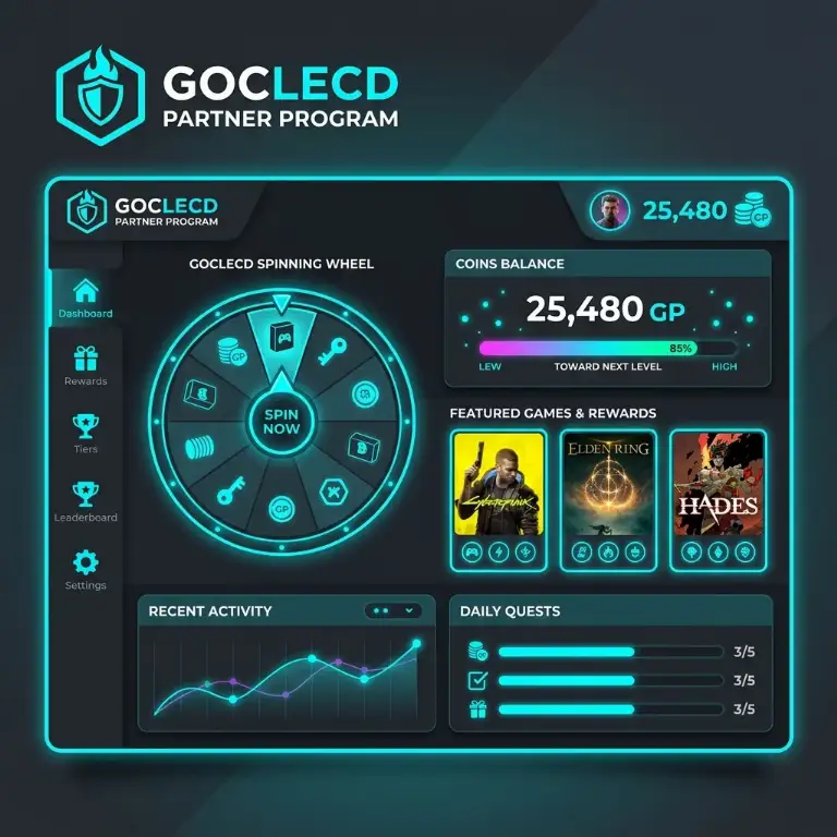 Allkeyshop and Goclecd streamer partnership interface