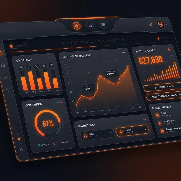 Instant Gaming affiliate partner dashboard