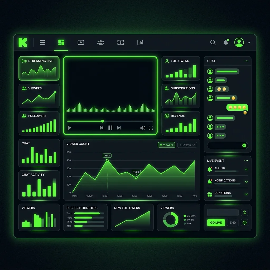 Kick Creator Program dashboard interface